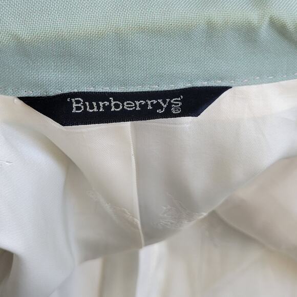Burberry Vintage Mint Wool Double Breasted Blazer Jacket Small - Picture 10 of 16